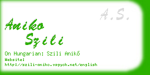 aniko szili business card